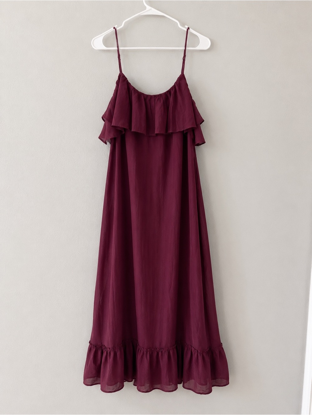 H&M Lightweight Ruffle-Trimmed Maxi Dress